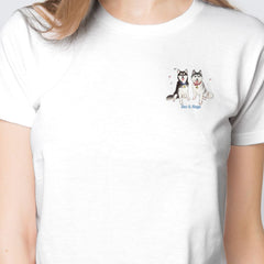 Husky Hugo & Joe Cartoon T-Shirt 2023(Women)