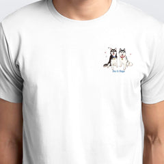 Husky Hugo & Joe Cartoon T-Shirt 2023(Men)