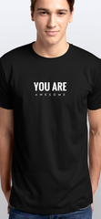 You are Awesome Short Sleeve Black T-Shirt (Men)