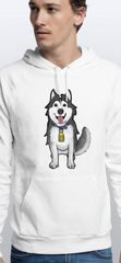 Husky Hugo Cartoon Graphic Design Long Sleeve Sweatshirt 2021